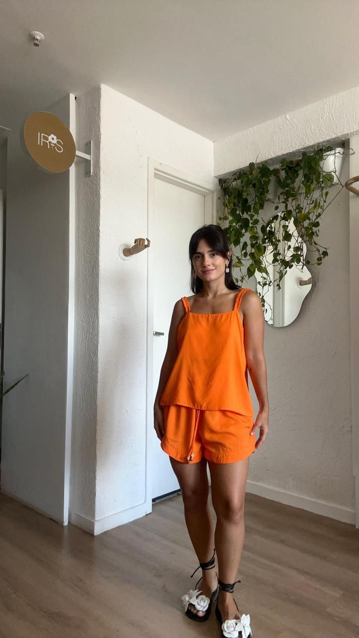BLUSA FESTA LARANJA